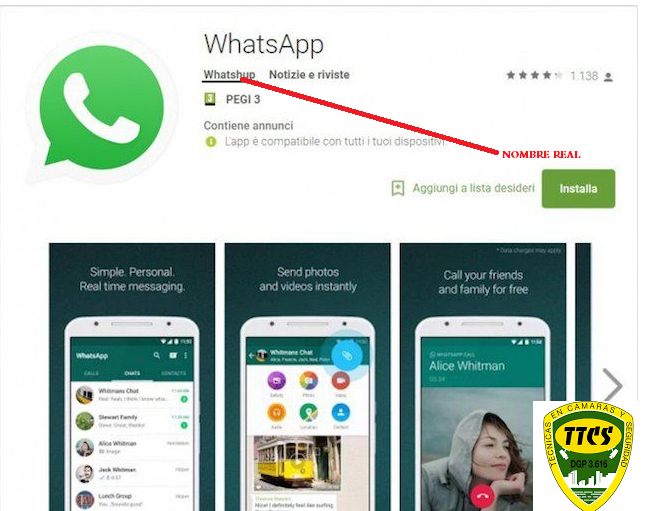Falsa Aplicacion WhatsApp en Android